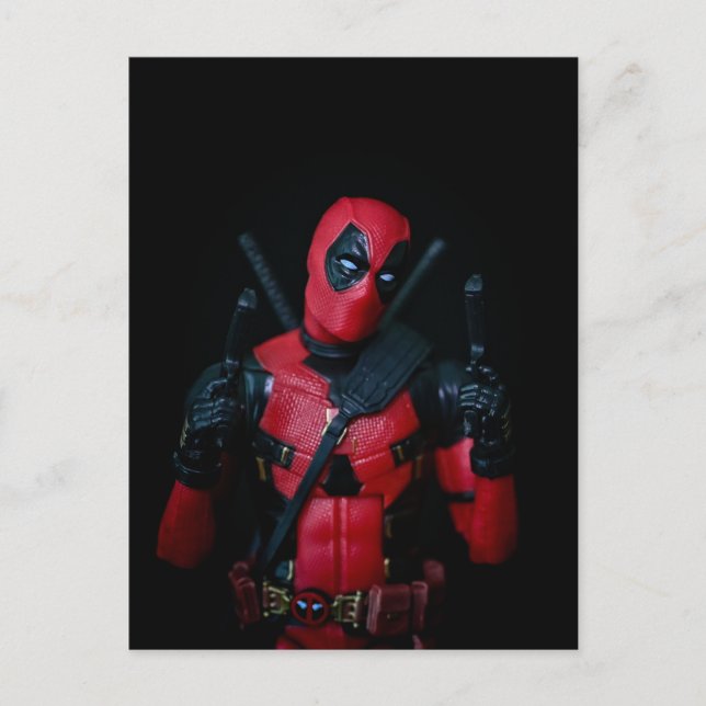 Postal Festiva Diseño anti héroe de fotografía de juguetes de Gua (Anverso)