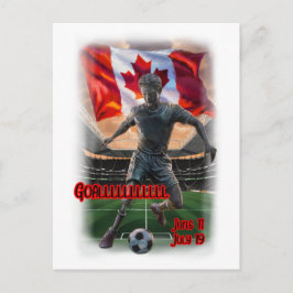 Postal Festiva Diseño Colorido sobre una Celebración de Fútbol en