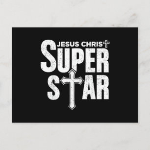 Postal Festiva Diseño Cristiano Jesús Vintage Jesús Cristo Super