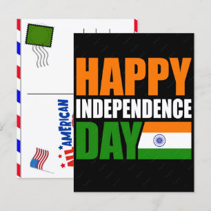 Postal Festiva Diseño de Celebración Tricolor del Día de la Indep