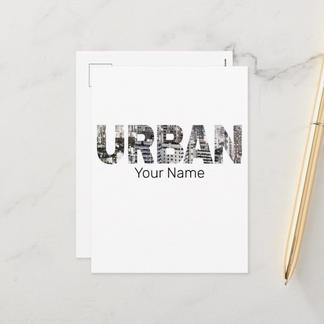 Postal Festiva Diseño de cosecha de capital urbano en urbanizació (Anverso/Reverso In Situ)