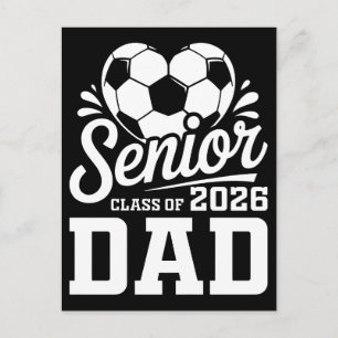 Postal Festiva Diseño de graduación de fútbol para papás mayores
