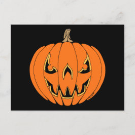 Postal Festiva Diseño de Halloween de Jack-o'-Lantern espantoso