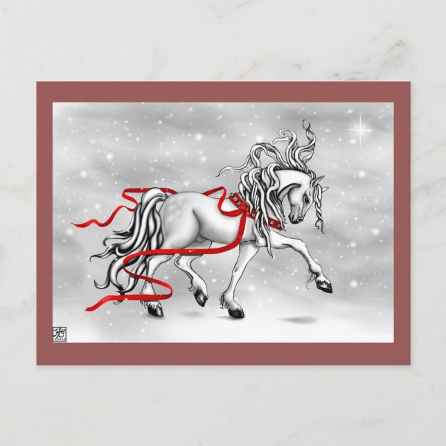 Postal Festiva Diseño de las campanas de nieve de los navidades (Anverso)