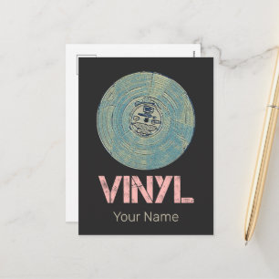 Postal Festiva Diseño de música vintage retro disco vintage