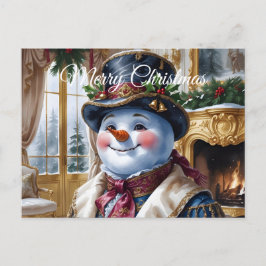 Postal Festiva Diseño de Navidades de Snowman en Victoria
