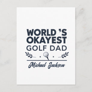 Postal Festiva Diseño de nombre personalizado para el papá de gol