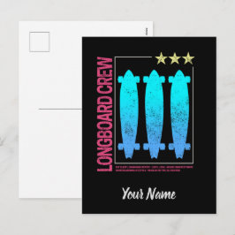 Postal Festiva Diseño de patinaje de vintage para patinaje de pat