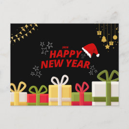 Postal Festiva Diseño de saludo Feliz Año Nuevo 2026