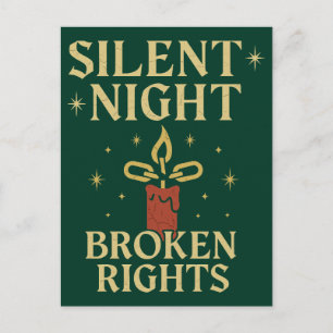 Postal Festiva Diseño de Silent Night Broken Rights