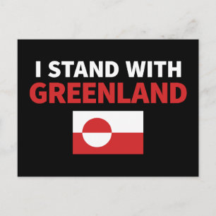 Postal Festiva Diseño de solidaridad política con Groenlandia