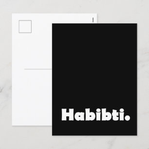 Postal Festiva Diseño de texto de Habibti