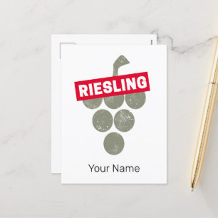 Postal Festiva Diseño de uva para bebedores de vino de la vena de