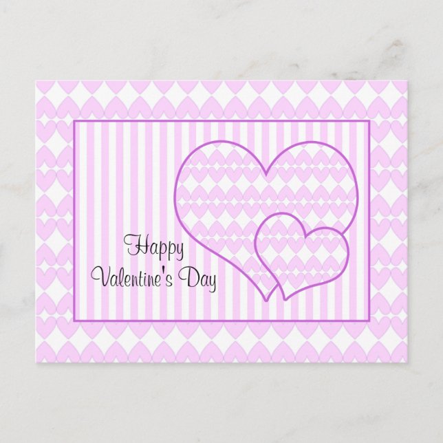 Postal Festiva Diseño de Valentine Heart (Anverso)