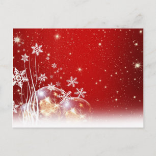 Postal Festiva Diseño en baudible de Navidades de vacaciones roja