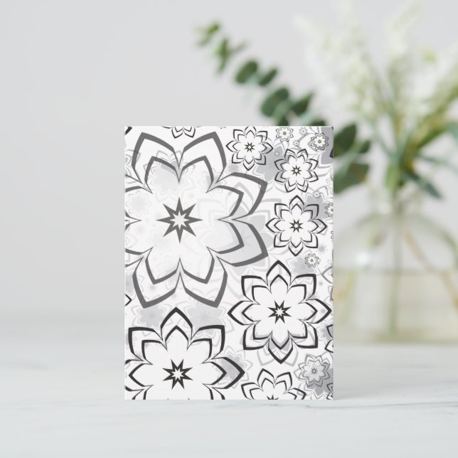 Postal Festiva Diseño floral 11 (Anverso de pie)