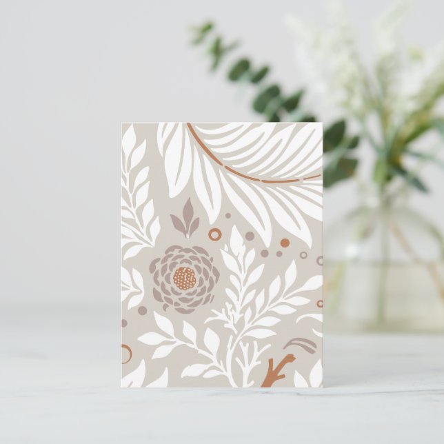 Postal Festiva Diseño floral 25 (Anverso de pie)