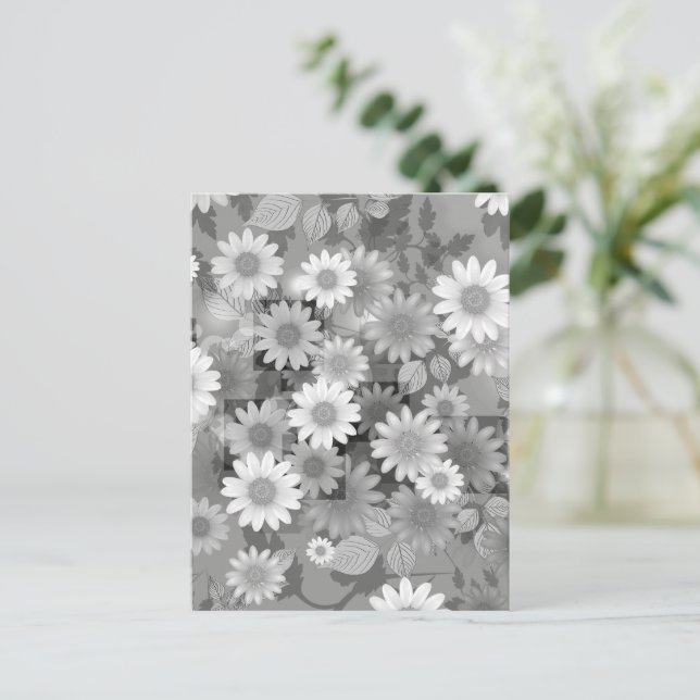 Postal Festiva Diseño floral 3 (Anverso de pie)