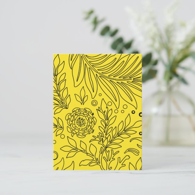 Postal Festiva Diseño floral 36 (Anverso de pie)
