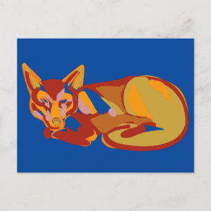 Postal Festiva Diseño gráfico Foxy