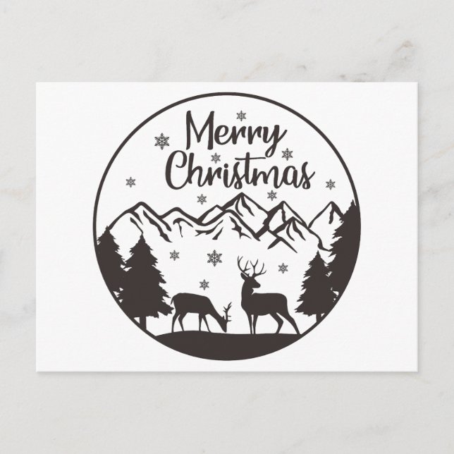 Postal Festiva Diseño navideño (Anverso)