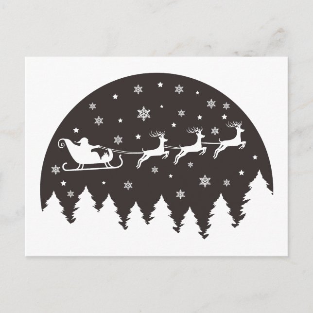 Postal Festiva Diseño navideño (Anverso)