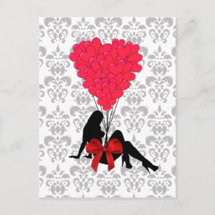 Postal Festiva Diseño romántico de San Valentín