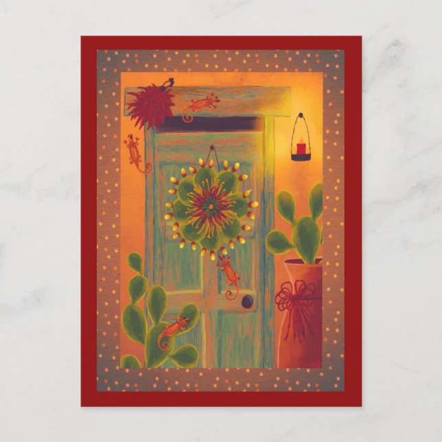 Postal Festiva Diseño suroeste personalizado (Anverso)