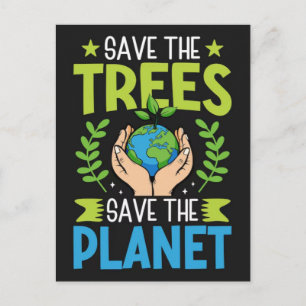 Postal Festiva Diseños de la Naturaleza Ecológicos para una Vida 