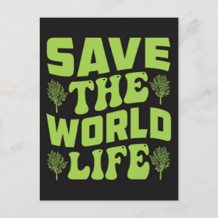 Postal Festiva Diseños de la Naturaleza Ecológicos para una Vida 