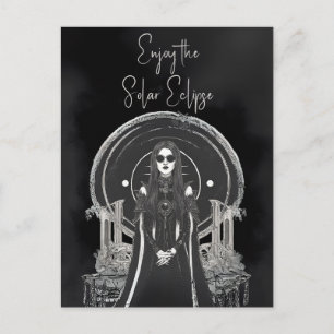 Postal Festiva Disfruta del vampiro del Gótico del eclipse solar