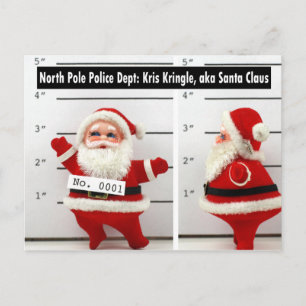 Postal Festiva Disparo de la taza de Santa Claus