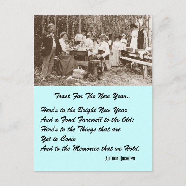 Postal Festiva Diversión de la comida campestre de la familia del (Anverso)