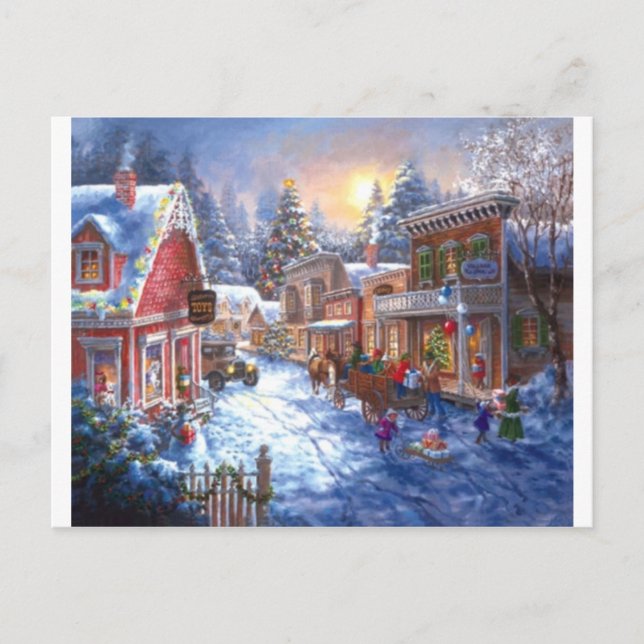 Postal Festiva Diversión En La Ciudad De Los Navidades (Anverso)