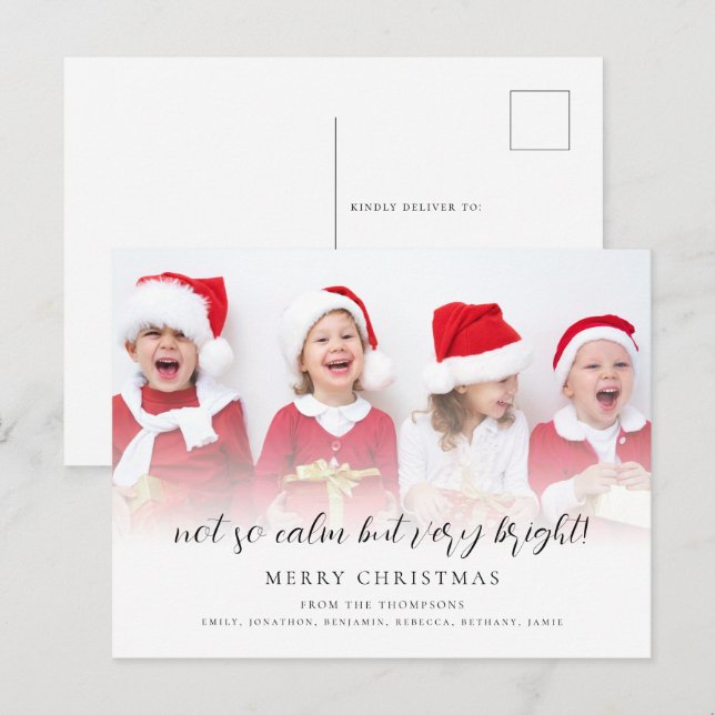 Postal Festiva Diversión No Tan Tranquila Pero Muy Brillante Foto (Anverso / Reverso)