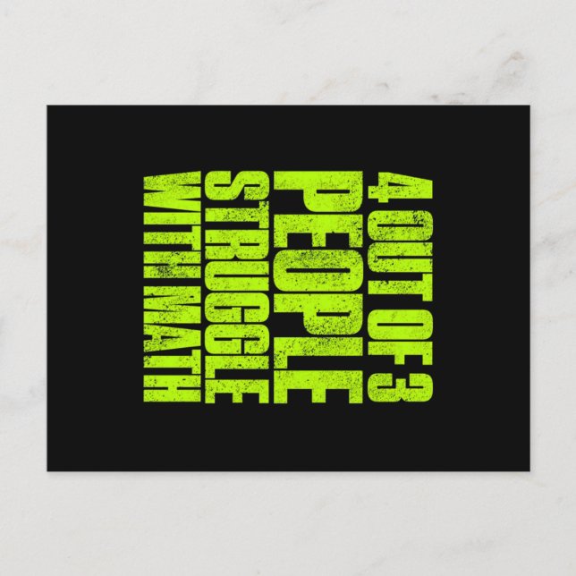 Postal Festiva Divertido 4 De 3 Personas Luchan Con El Diseño De  (Anverso)