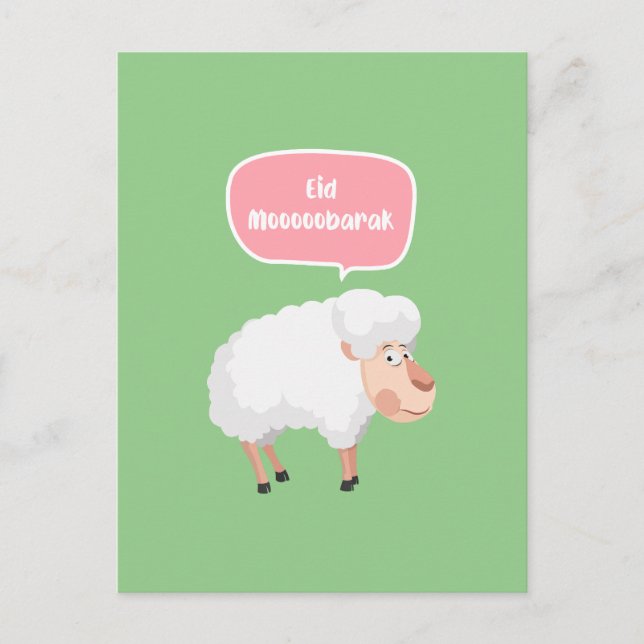 Postal Festiva Divertido Eid Mubarak (Anverso)