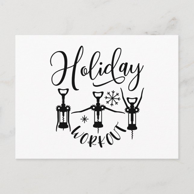 Postal Festiva Divertido entrenamiento de feriado navideño (Anverso)