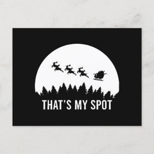 Postal Festiva Divertido Ese Es Mi Lugar Xmas Sesión Santa en Tri