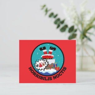 Postal Festiva Divertidos Noctis de Santa Claus Horribilis