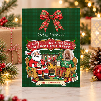 Postal Festiva Diviértete con Foto Personalizada de Santa en Navi