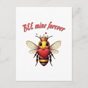 Postal Festiva Diviértete con un juego de palabras de abeja para 