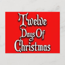 Postal Festiva Doce días de Navidades
