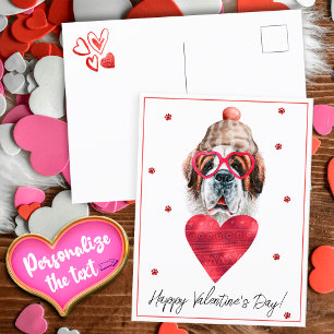 Postal Festiva Dog Lover Valentine Gift Saint Bernard