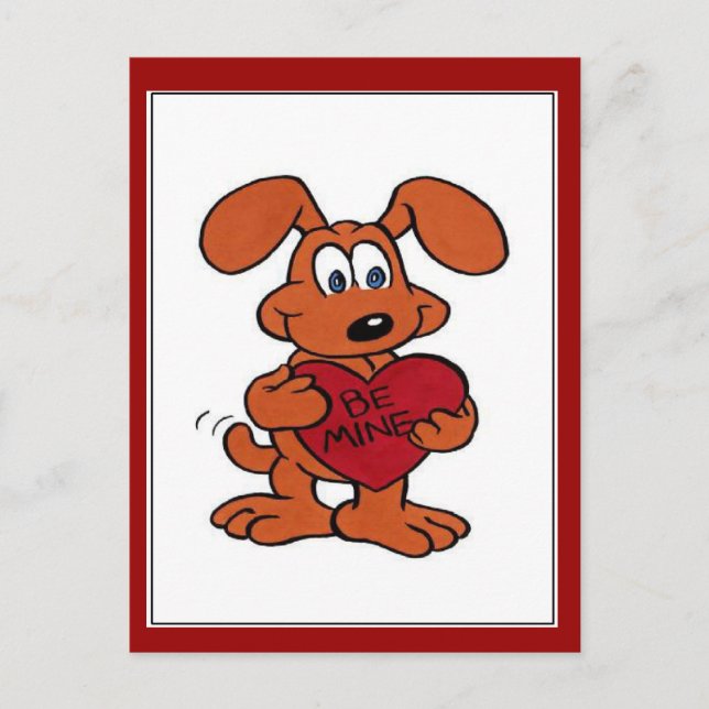 Postal Festiva Doggie Valentine - Postcard (Anverso)
