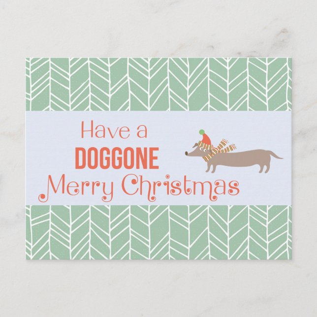 Postal Festiva Doggone Merry Christmas (Anverso)
