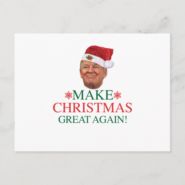 Postal Festiva Donald Trump - Hacer a los Navidades una gran post (Anverso)