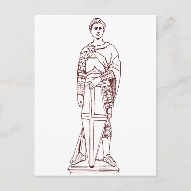 Postal Festiva Donatello’s Saint George - Renaissance Sculpture (Anverso)