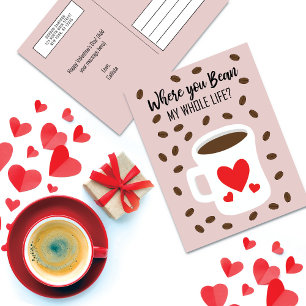 Postal Festiva Donde usted bebe el saludo El día de San Valentín