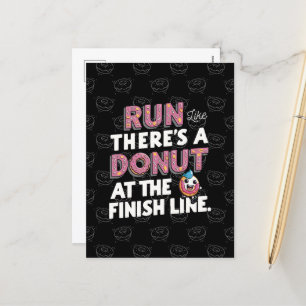 Postal Festiva Donut at the Finish Line Funny Fitness Motivation